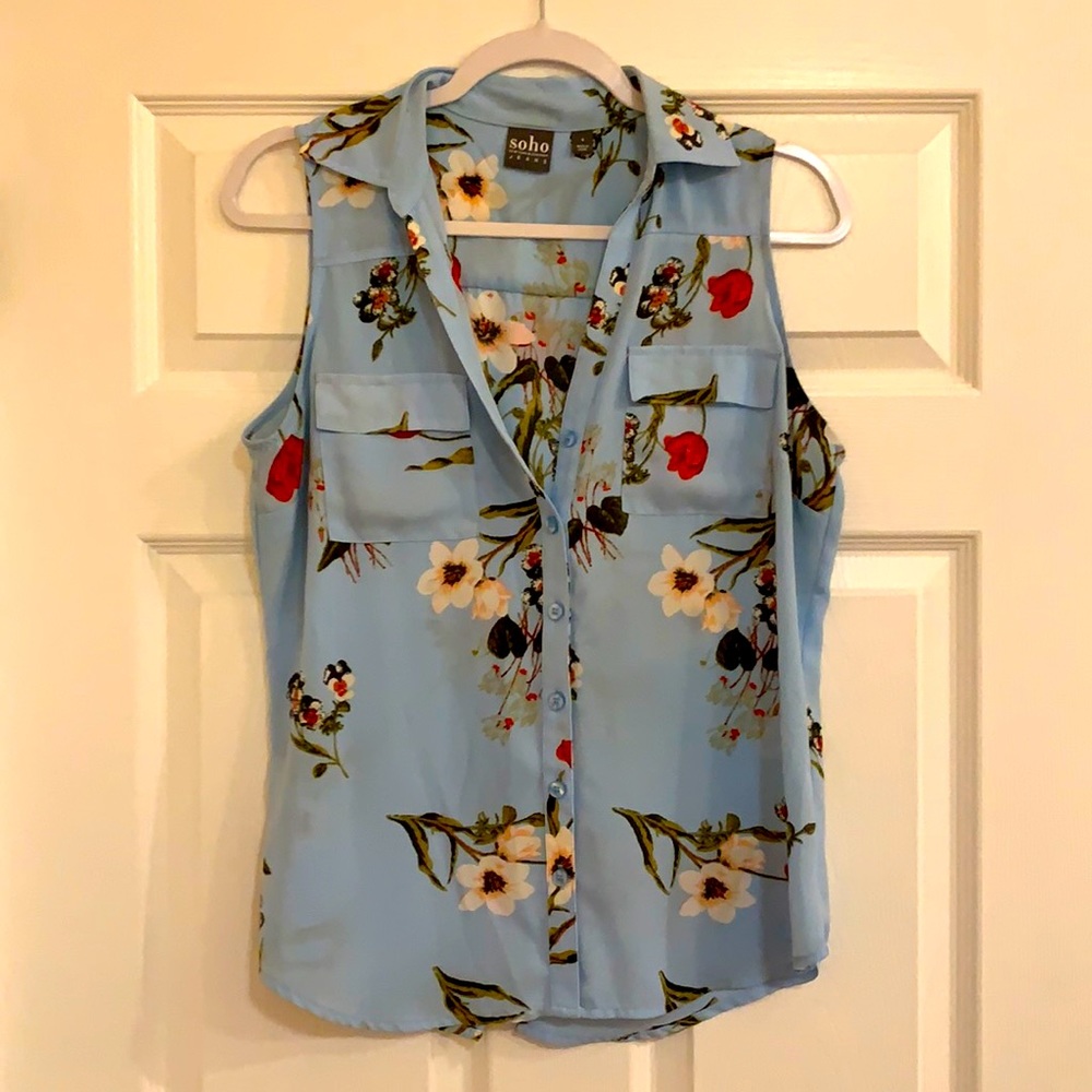 Soho Spring Flowers Tank. Size S.